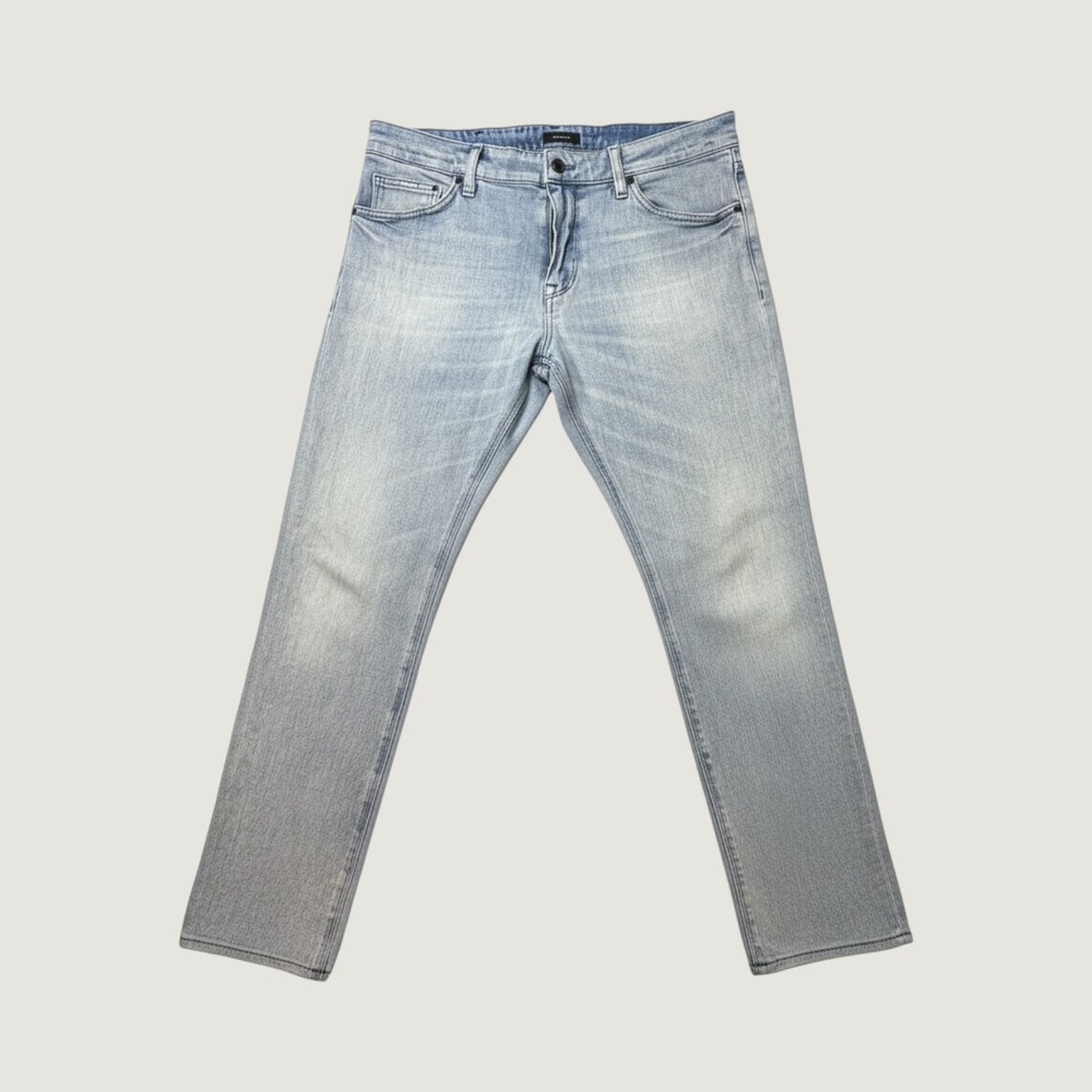 Hugo Boss Jeans Mens 34x30 (34x26) Maine3 Blue Stretch Regular Straight Denim